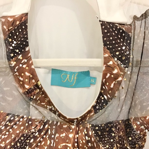 NF Embellished Animal Print Dress Size XL, EUC - Picture 6 of 6